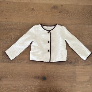 Size 3/4 - Janie and Jack quilted white lined coat